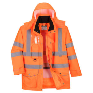 Portwest RT27 High Visibility 7-in-1 Rail Traffic Jacket