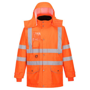Portwest RT27 High Visibility 7-in-1 Rail Traffic Jacket