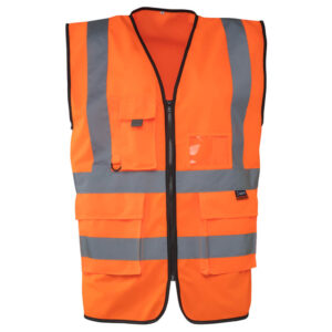 Espro ES71114OR Eco High Visibility Orange Zipped Waistcoat