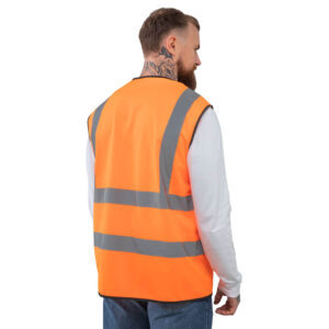 Espro ES71114OR Eco High Visibility Orange Zipped Waistcoat