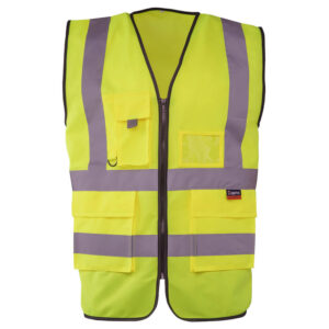 Espro ES71114YL Eco High Visibility Yellow Zipped Waistcoat