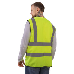Espro ES71114YL Eco High Visibility Yellow Zipped Waistcoat